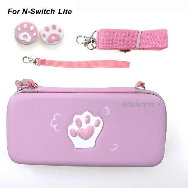 Paw Bag for Nintendos NS Lite Console Joycons Protect Game Bag For NS Switch Storage Bag Lanyad String Game Card Case