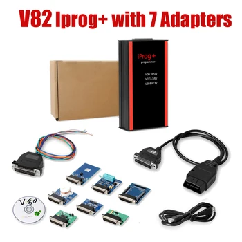 

V82 Iprog+ Pro with 7 Adapters Support IMMO + Mileage Correction + Airbag Reset