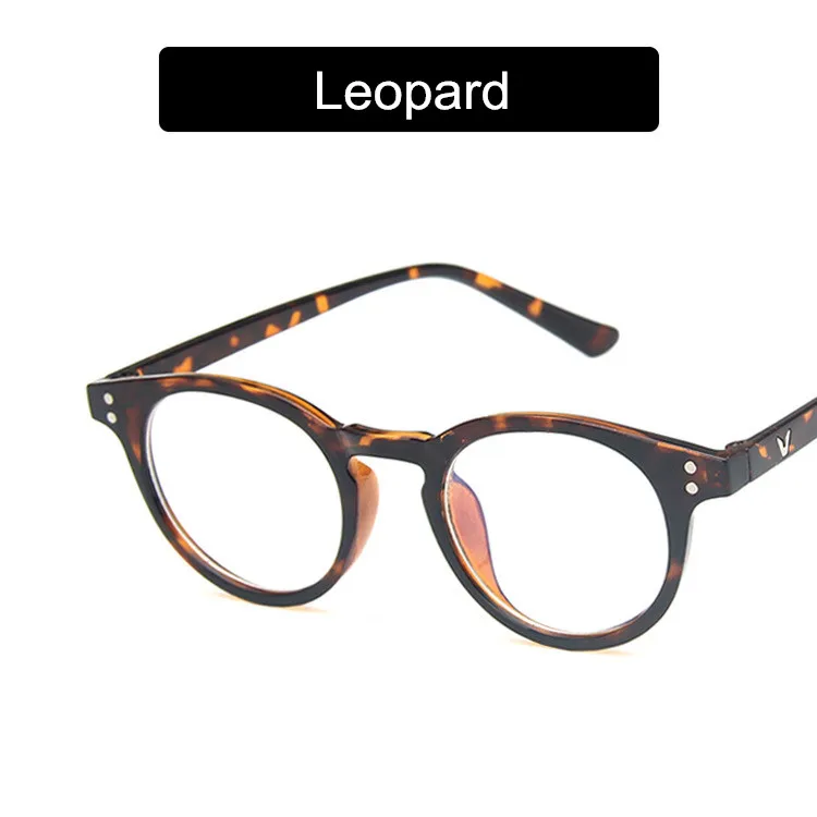 KOTTDO, Ретро стиль, анти-синий светильник, оправа для очков для женщин, классические круглые оправы для очков по рецепту для мужчин - Цвет оправы: leopard