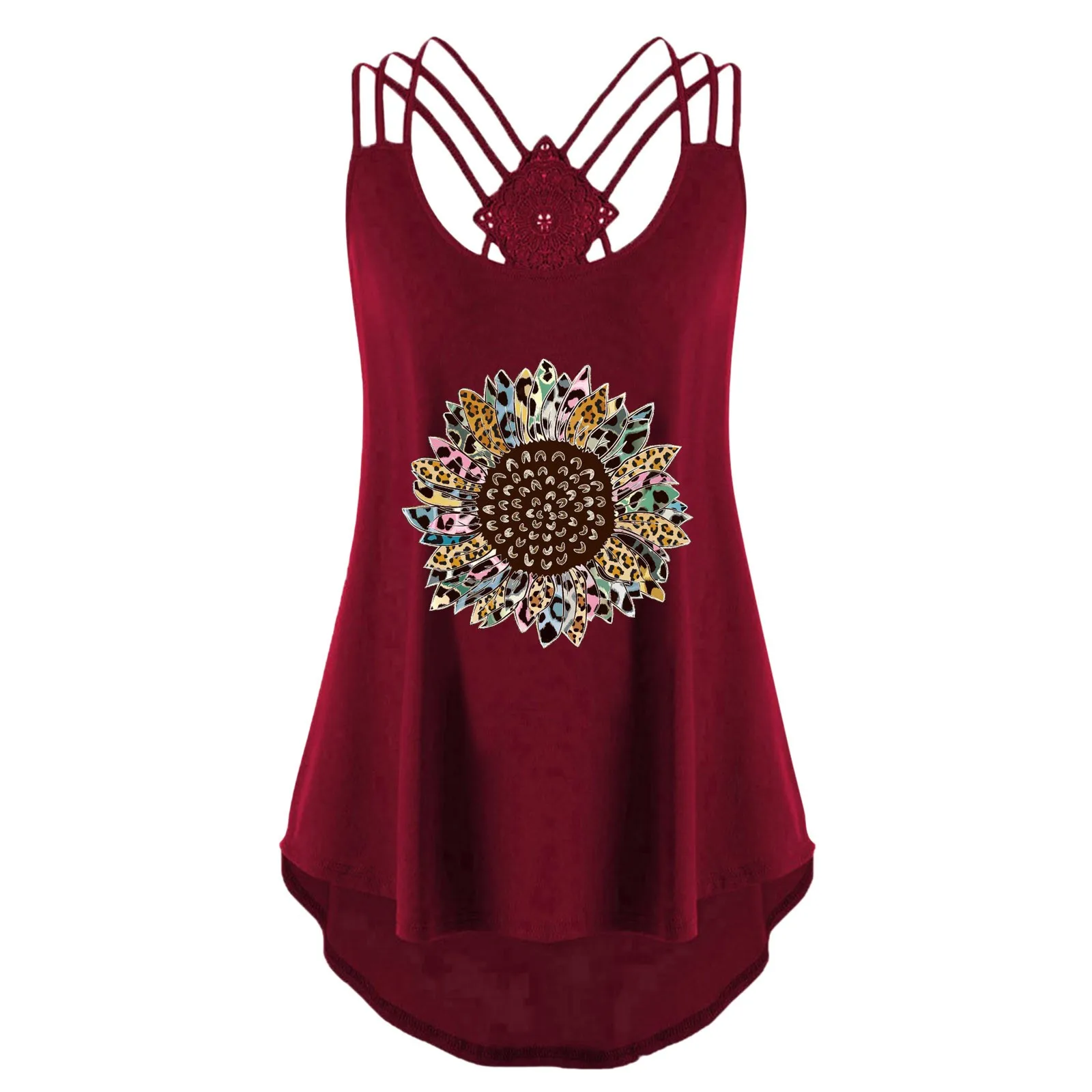 Summer Tops Flower Print Tops Women 