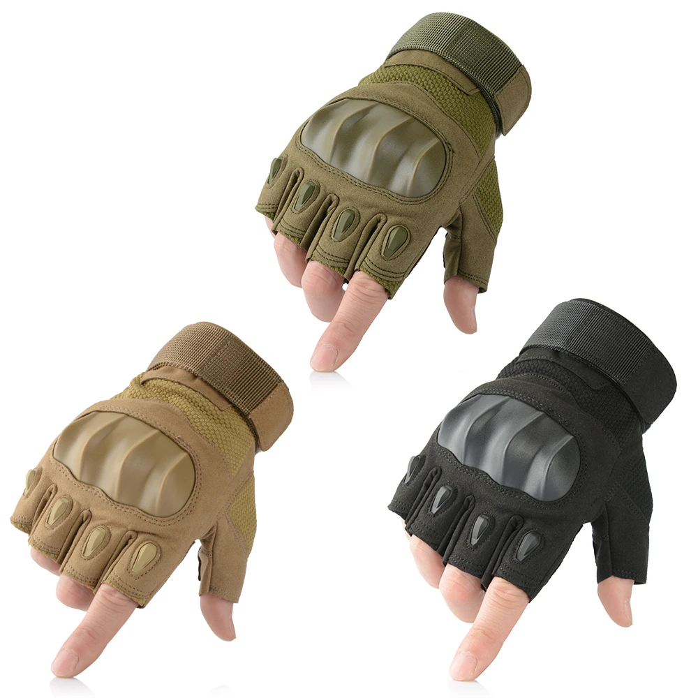 JIUSUYI военные тактические перчатки без пальцев армейская Боевая сила страйкбол Пейнтбол Открытый Жесткий костяшки половина пальцев перчатки для мужчин и женщин