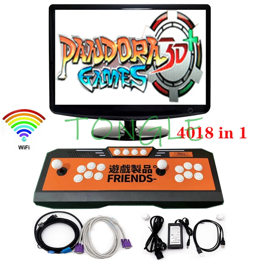 

3D Pandora Game 4018 in 1 Multi-game Board arcade Joystick Arcade Console WIFI Online Download Games 3D PC Gamepad controlle