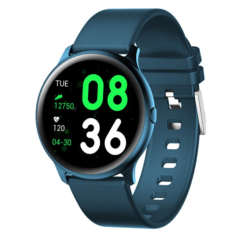 

KW19 Super Slim Metal Shell Smart Sport Bracelet with 1.3" Round inner Screen Fitness Activity Health Monitor Touch Smart Watch