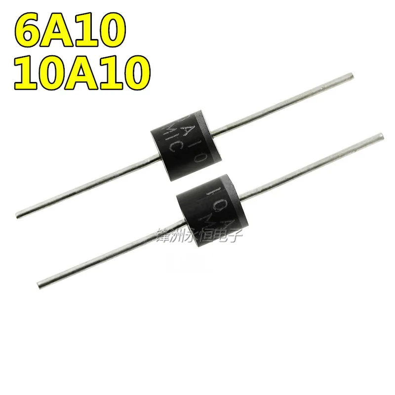 20шт 10A10 10 0 AMP кремниевые Выпрямители Диоды 10A 1000 в R-6 6A10 6A | Электронные компоненты и