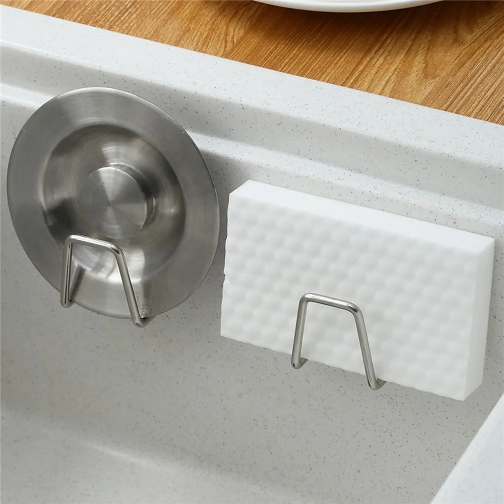 

Kitchen Stainless Steel Portable Suction Cup Drain Rack Cleaning Cloth Shelf Dish Drainer Sponge Holder Sink Rack Kitchen Tool