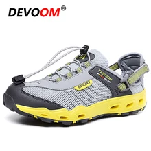 Летняя Пляжная водонепроницаемая обувь; Мужская Спортивная обувь; дышащая сетка; Нескользящие резиновые кроссовки для йоги; Мужская обувь для плавания; 48
