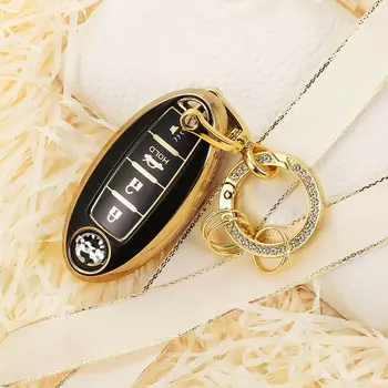 Nuovo TPU Car Key Case Cover Shell Fob per Nissan Qashqai X-Trail T31 T32 Juke J10 J11 Tiida Altima Pathfinder calci per Infiniti - Nuovo TPU Car Key Case Cover Shell Fob per Nissan Qashqai X Trail T31 T32