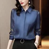 Women Spring Autumn Style Chiffon Blouses Shirts Lady Embroidery Long Sleeve Turn-down Collar Lace Decor Blusas Tops DF0004 ► Photo 3/6
