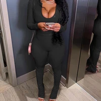 OMSJ Hot Sexy Fur Leather Club Outfits Female Two Pieces Matching Set U Neck Long Sleeve Tops+Tight Boot Cut Pant Streetwear Y2K 2