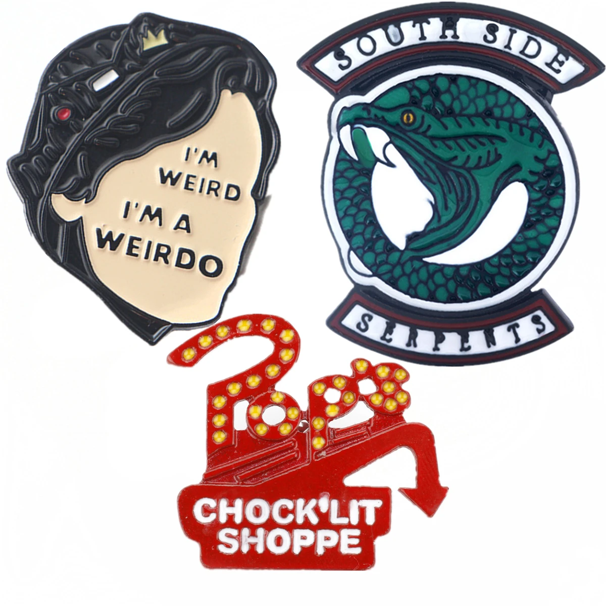 

Riverdale Enamel Pin Southside Serpents Funny Cartoon Brooch Badges Accessories Props Cosplay TV Show Halloween