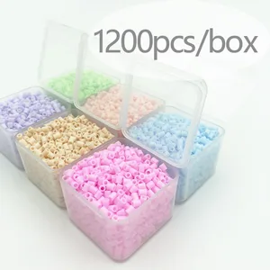 Hama Beads-Paquete de cuentas de hierro fácil de almacenar para niños, 2,6mm/1200 unids/caja, fusible, regalo hecho a mano, juguete para niños