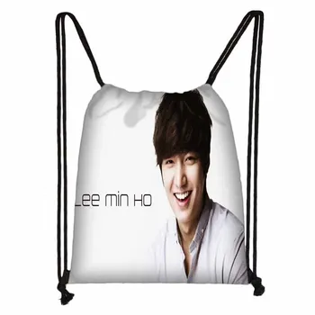 

Custom lee Min Ho Drawstring Bag Daypack Kids Satchel Casual Backpack Teenager Storage Bag Women Men 32x38cm*18-1031-42
