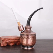 Очищаемый мундштук для сигарет с фильтром Кальян Аксессуары для курительной трубки металлическая сигарета Табак двойного назначения курительная трубка фильтр