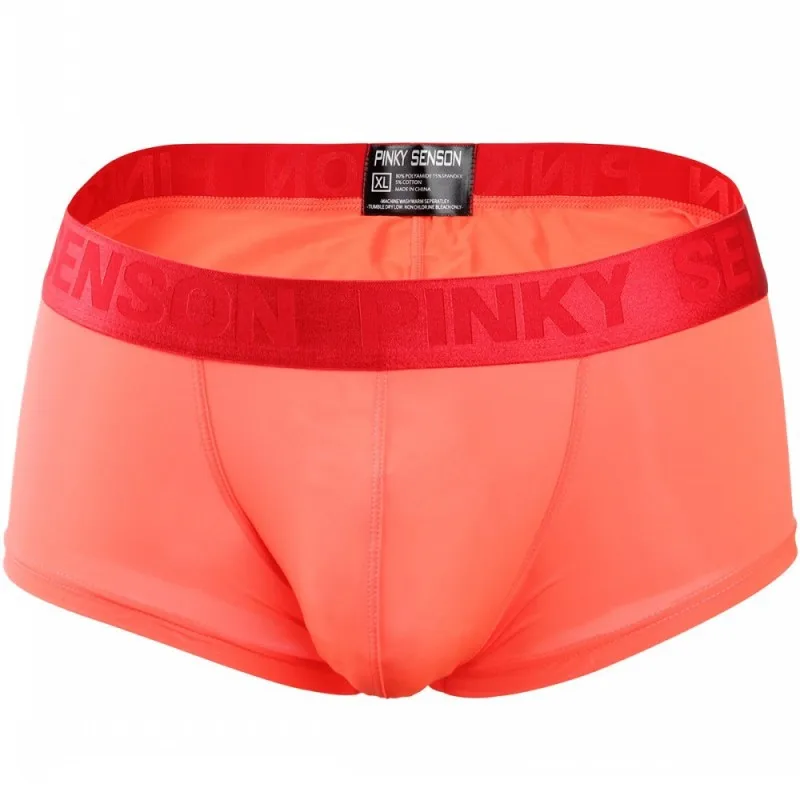 Бренд Pinky Senson, мужское нейлоновое нижнее белье с широким поясом, бесшовное, прозрачное трусы-боксеры дышащие трусы, мужские боксеры - Цвет: 1