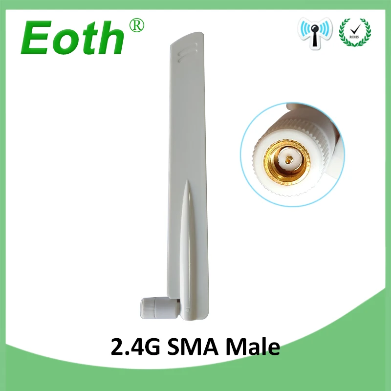 

2.4 GHz Wifi antenna real 8dBi SMA Male Connector 2.4G Antena white Aerial 2.4ghz antenne wi fi For PCI Card USB Wireless Router
