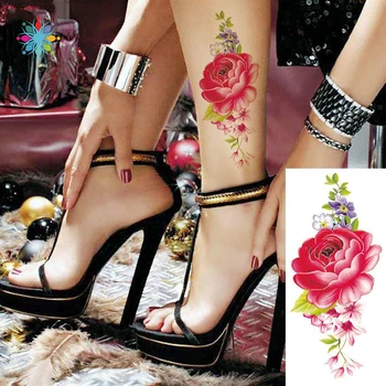 

High Quality Waterproof Beauty Flower Tattoos Stickers Temporary Body Art Sticker Temporary Tattoos Fake Tattoo