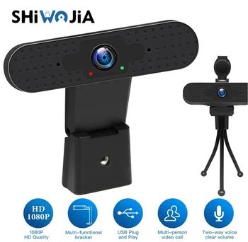

SHIWOJIA USB Webcam FHd 1080p Skype Web Camera Microphone Auto Beauty Live Webcam Digital Mic for PC Notebook Desktop Computer