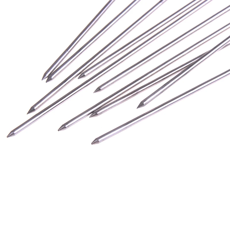 Barbecue Skewers 10pcs Outdoor Camping Picnic Meat Goose Round Roast Skewers Stick Stainless Steel BBQ Needle Barbeque Skewers Kitchen Utensils