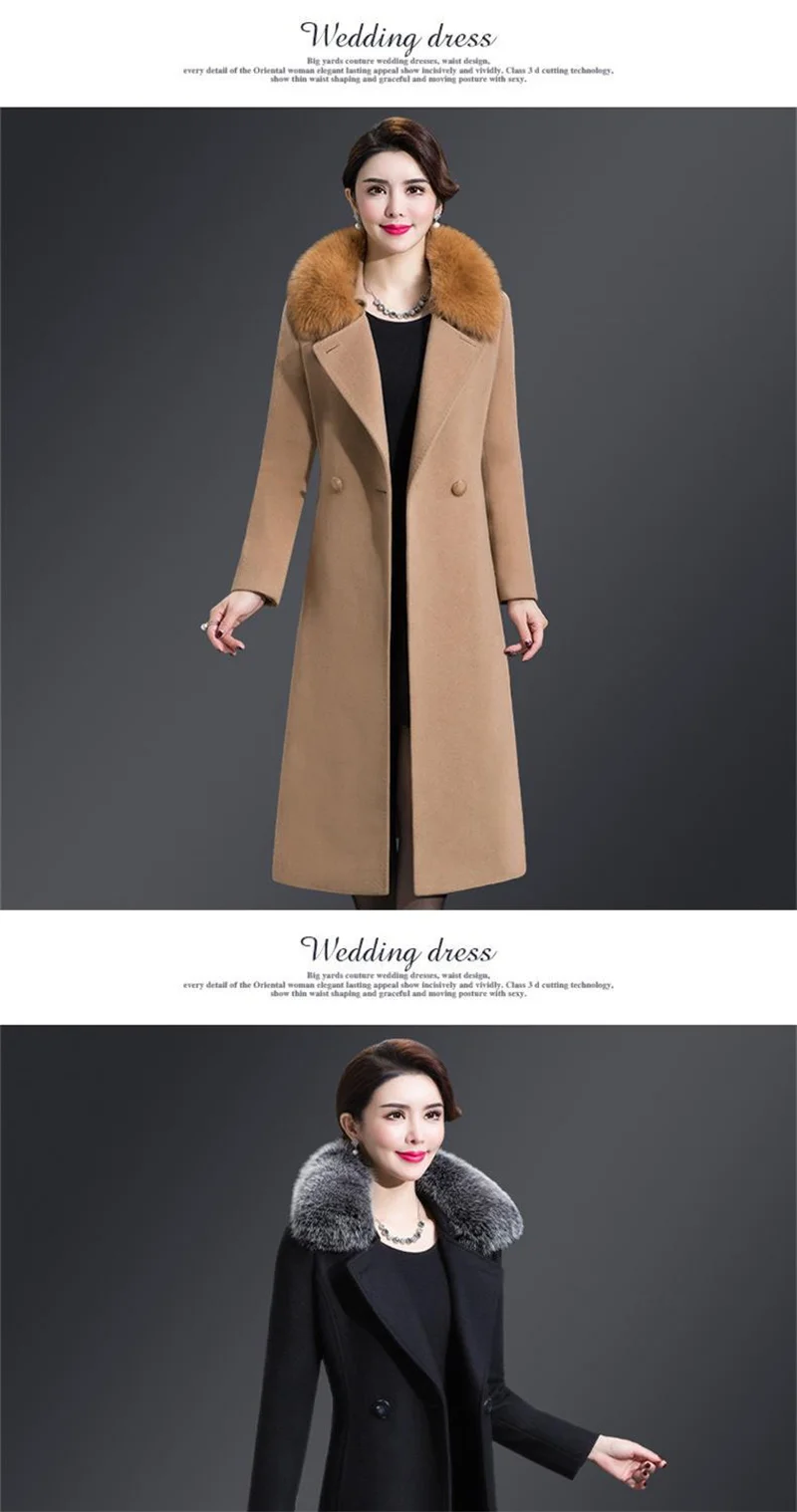 mid-long casaco de lã para outono inverno outcoat