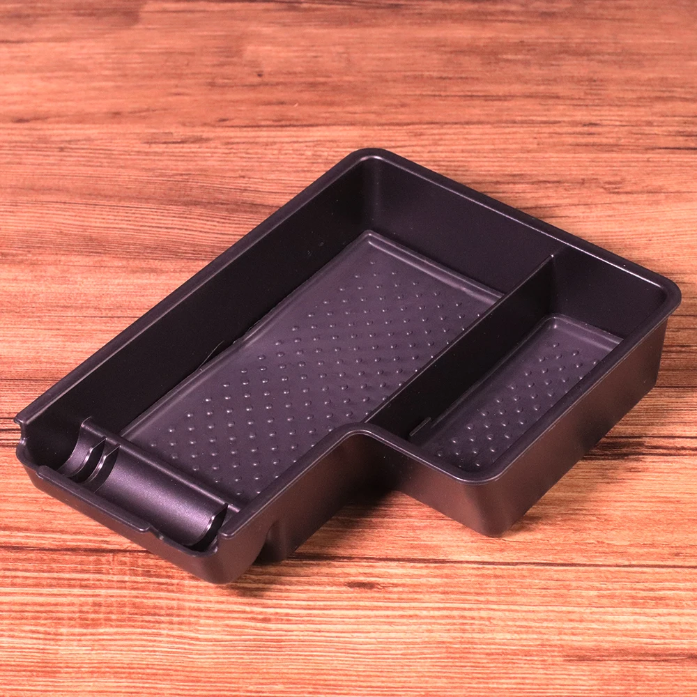 1Pc Black Central Storage Box Armrest Glove Holder Plate Car Container Organizer Fit for VW Golf MK6 2009 2010 2011 2012 2013 (4)