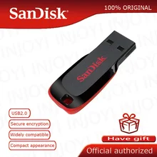 Флеш-накопитель SanDisk CZ50, 8 ГБ, 16 ГБ, USB флеш-накопитель, 32 ГБ, 64 ГБ, USB 2,0, карта памяти, флешка, поддержка официальной проверки