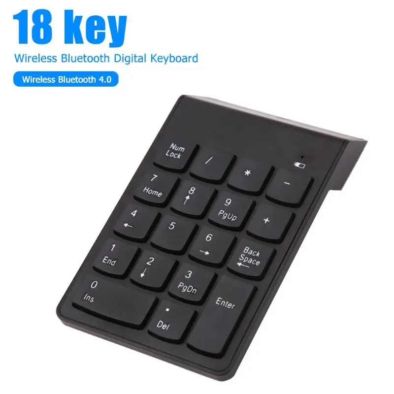 Мини Bluetooth цифровая клавиатура беспроводной номер Pad 18 клавиш клавиатура для ПК