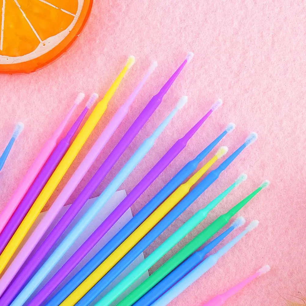 

100pcs Cotton Mini Swabs Disposable Micro Brush Applicators Eyelash Extensions Multipurpose Cosmetic Lip Applicator Makeup Tools