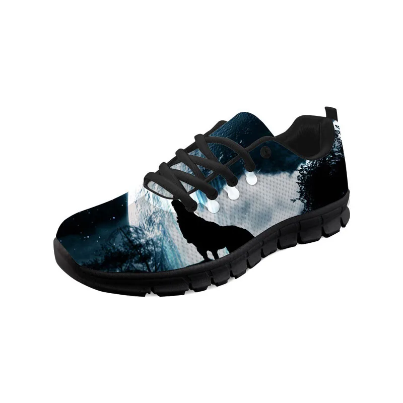 

Customized Wolf 3D Pattern Man Flats Shoes Fashion Brand Men Sneakers Men Running Shoes Women Footwear Dropshipping Wholesale