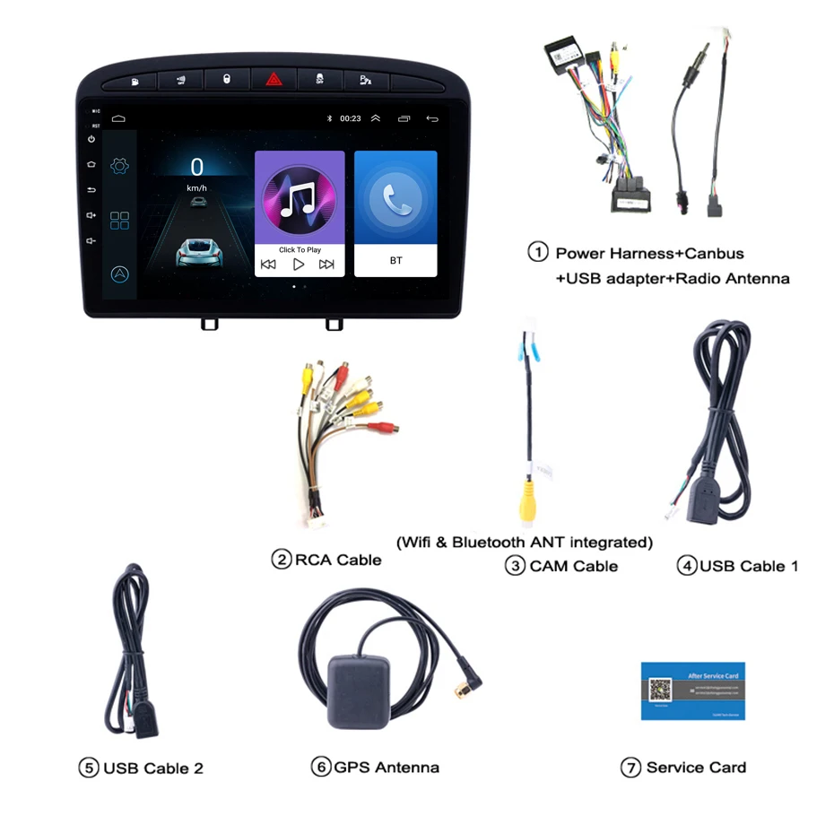 Для peugeot 308/408 2010- автомобильный Радио Мультимедиа Видео плеер навигация gps Android 8,1 аксессуары SWC BT wifi седан без dvd