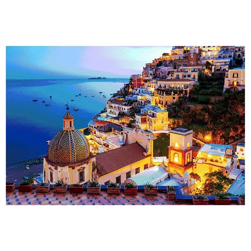 

1000 Piece Jigsaw Puzzles for Adults Kids, Jigsaw lectual Educational Game Difficult and Challenge/Amalfi Coast