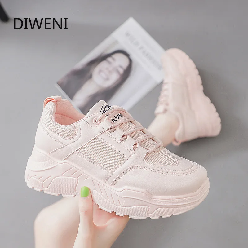 

DIWEINI 2019 Spring New Women Casual Shoes Mesh Comfortable breathable Platform Woman Sneakers Ladies Trainers chaussure B210