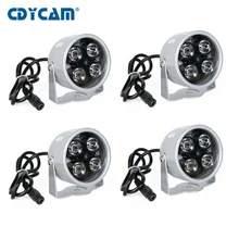 4 шт. Высокая мощность ИК светодиодный инфракрасный осветительный Светильник ИК ночного видения широкий угол для камер безопасности заполняющий светильник металлический водонепроницаемый