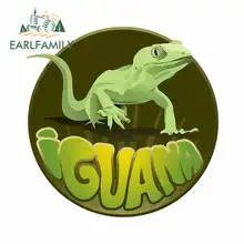 EARLFAMILY 13cm x 9.7cm Iguana Layout Funny Car Stickers RV VAN 3D DIY Fine Decal JDM Vinyl Car Wrap Waterproof Accessories
