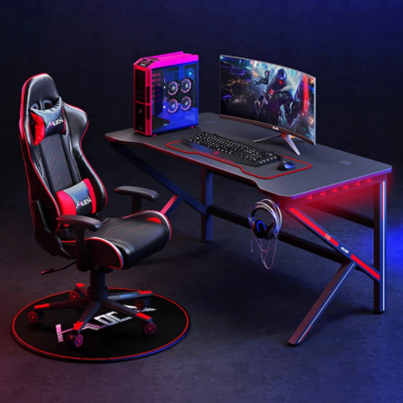 Pc gamer com cadeira e mesa