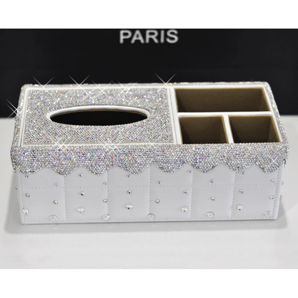 Специальная роскошная коробка для салфеток с кристаллами украшение Стразы