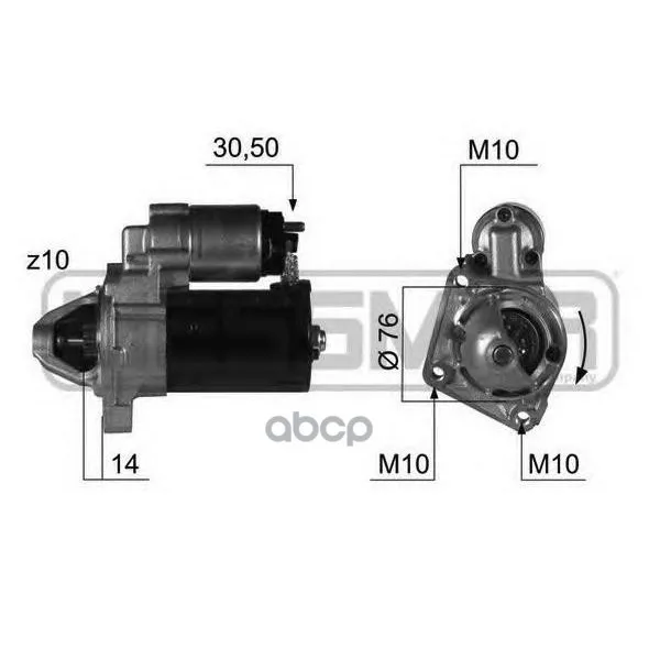 Стартер Ford Fiesta V 1.3 01-, Ka 1.3, 1.6-08 12v 1,1 Kw Era арт. 220411