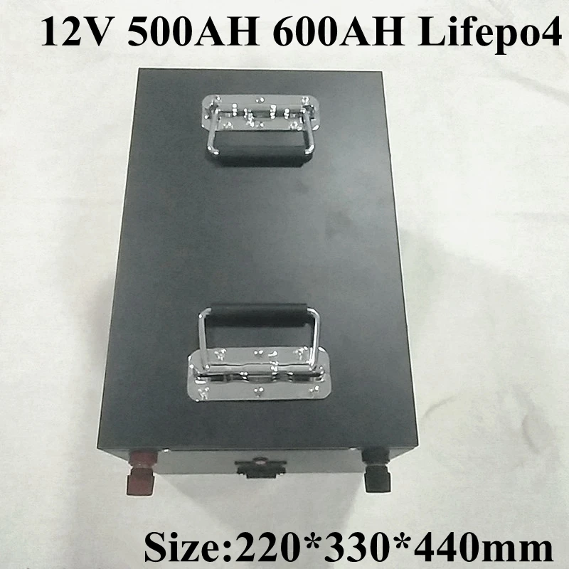 

Steel Case 12V 500Ah 600Ah Lifepo4 Lithium Battery with BMS Large Capacity for Solar Energy Storage Motor Homes +20A Charger