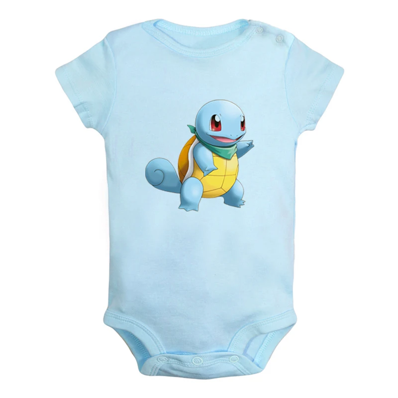 JcBaby579BLD Милый дизайн с покемонами, чармандером, бульбазавром, Пикачу, Сквиртл, комплекты для новорожденных мальчиков и девочек, комбинезон с принтом, боди для младенцев, одежда - Цвет: JcBaby579BLD