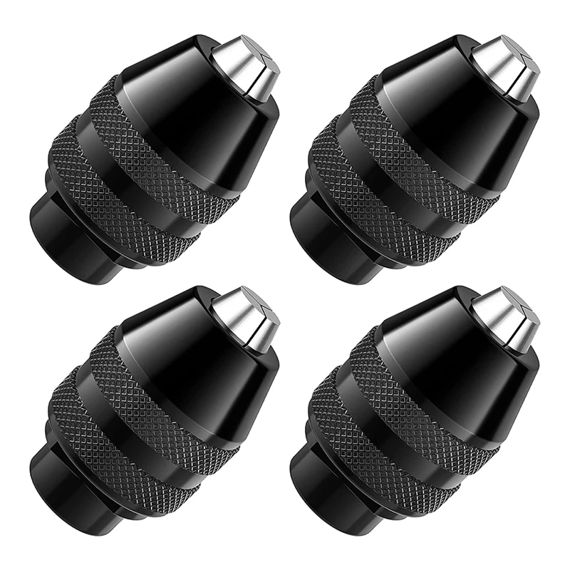 4-Pack Keyless Chuck 1/32 inch to 1/8 Replacement 4486 Drill Bit Shank Rotary Tool Quick Change | Дом и сад