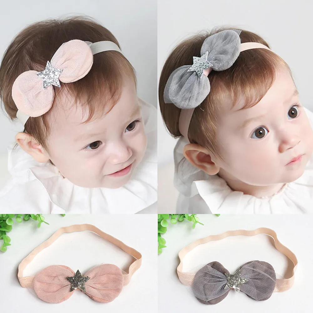 Baby Headwear Girls Princess Bowknot Sequins Headband Newborn Toddler Kid Baby Hair Accessories Girls Bow Turban Bab