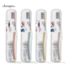 KINEPIN Toothbrush With Toothpaste Kit Binchotan Infused Floss Wheat Straw Handle Convenient Plastic Travel Teeth Clean Tool