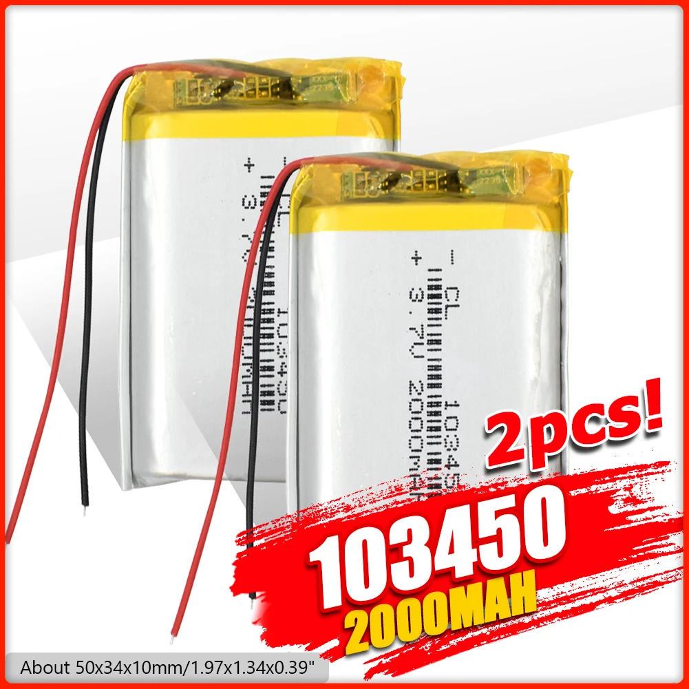 Литий ионные аккумуляторы литий полимерные перезаряжаемые батарейки размер 103450