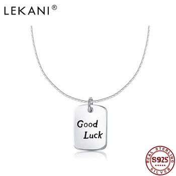 

LEKANI Minimalist Necklace For Women 925 Sterling Silver Lucky Charm Pendant Necklace Unisex Friend Birthday Gift Forever Love