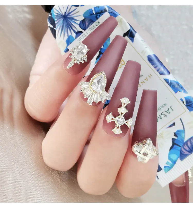 10 teile/los 3d Kreuz flügel Zirkon kristalle Legierung Strass Schmuck Schmuck Nail Art Dekorationen Nägel Zubehör Charms liefert g1644 – Detail 9