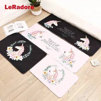 

Round Unicorn Shaped Floor Rug 60*60cm Non-slip Coral Fleece Area Carpet Home Decor Bath Mat Doormat Home Rugs for Living Room