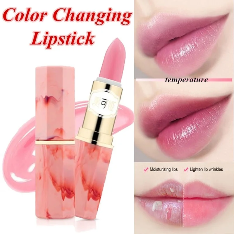 

1 Pc Natural Moisturizer Lipstick Temperature Changed Color Lipblam Natural Magic Pink Protector Lips Cosmetics Gifts for Women