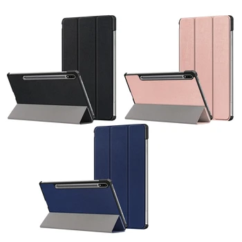 

Flat Leather Case, Tri-Fold Drop-Proof, Lightweight and Portable, Suitable for Samsung Tab S7 T870/T875 Tablet