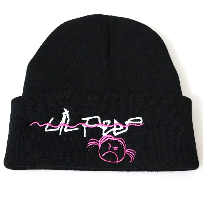 Lil Peep Beanie вышивка для мужчин и женщин вязанные шапки вязанные шапочки Skullies теплая зимняя унисекс Лыжная хип-хоп шапка