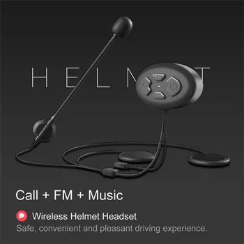 

Motorcycle Helmet Bluetooth 5.0 Headset FM Radio Big Battery IP54 Waterproof Riding Helmet Bluetooth Headset MP3 Speaker #40