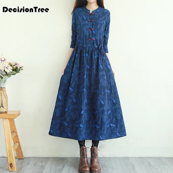 

2020 Chinese Dress traditional chinese wedding dresses for women oriental elegant cheongsam cotton linen long qipao